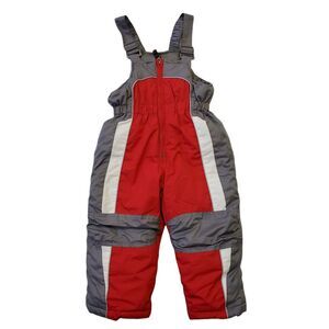 ZeroXposur Boys Sz 2T Snow Ski Bib Pants Red Gray‎ Winter